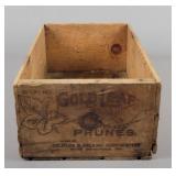 Vintage Gold Leaf Prunes Crate