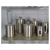 6 Pc Metal Canister Lot