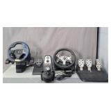 Lot Logitech Racing Wheels W/ Pedals & Shifter