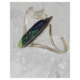 Dichroic Glass Cuff Bracelet