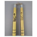 Wooden Gold Bruce Lee Nunchaku