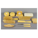 Vintage Yellow Celluloid Boudoir Lot