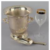 Waterford, Kent Silversmiths Ice Bucket, Scoop Lot