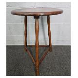 Vintage Solid Mahogany Tripod Stool