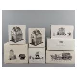 7x The Bid Dickens Village Accessories