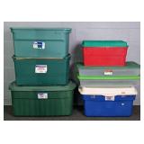 6x The Bid Plus Bonus Plastic Storage Totes