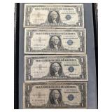 Lot Of 4 - $1 Silver Certificates All Star Notes