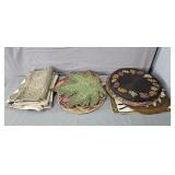 Large Lot Beaded Place Mats/ Runners