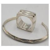 Navajo Childs / Petite Bracelet And Ring Sz 10
