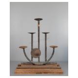 Carlos Ibarra Brutalist Iron Alter Candleholder