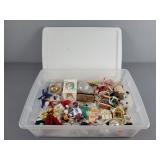 Lot Of Assorted Ornaments & Tote