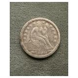 1854 Liberty Seated Silver Dime