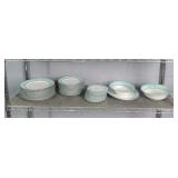38 Pc Royal Jackson Chantilly Teal China