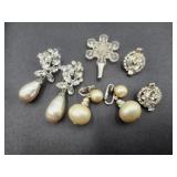 Vintage Clipon Earrings Including A Pair Of Crown
