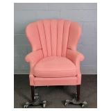 Scallop Back Upholstered Accent Chair