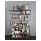Contents Of Rack Christmas Decorations