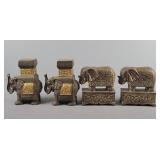 4x The Bid Decorative Elephants