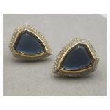 Nina Ricci Deep Blue & Pave Set Rhinestone
