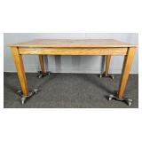 Vintage Solid Oak Farm Table