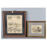 2x The Bid Wilmington, Nc Historic Framed Art