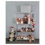 Large Lot Of Snowman Decor & More + Bonus Tote