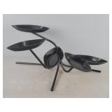 Tiered Serving Tray - Metal Base W/ Plastic Plates