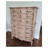 Wing Furn Vintage 6 Drawer Walnut Veneer Dresser