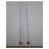 2x The Bid Spinning Reel & Fishing Rod Combo
