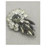 Vintage Judy Lee Rhinestone Brooch Pin Signed