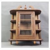 Vintage Curio Cabinet W/ Center Glass Door
