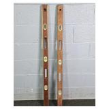 2x The Bid American & More 48" Wooden Levels