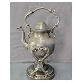 Antique Tilting Teapot Silver-on-copper