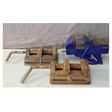 3x The Bid 4" Swivel Bench Mount Vise