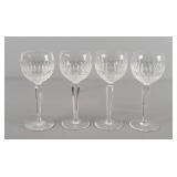 4x The Bid Waterford Crystal Tall Stem Glass