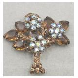 Juliana D& E Unsigned Ab & Amber Rhinestone