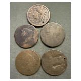 5x The Bid Early Large Cents Early 1800