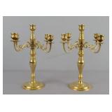 2x The Bid Brass Candelabra
