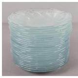 24pc Clear Glass Salad Plates