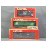 3x The Bid Assorted Lionel Rolling Stock