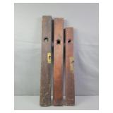 3x The Bid Unmarked Antique Levels 26" 29" 30"