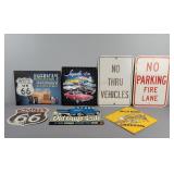 Lot Asst Metal Signs- Decor Items