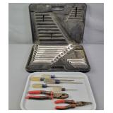 Craftsman Wrench Set, Screwdrivers, Pliers Lot