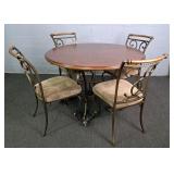5pc Wood & Metal Dinette Set