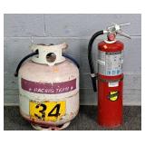 2x The Bid Repurposed Tire Inflator Tank W/ Hose