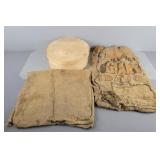 Vintage Burlap Potato Sacks & Box