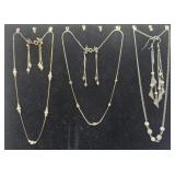 3 Vintage Necklaces 3 Long Dangle Earrings 2 Are