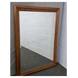 Wood Frame Beveled Mirror