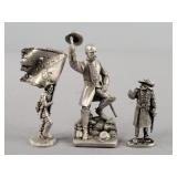 3 Pc Pewter Confederate War Pieces