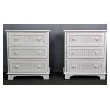 2x The Bid Painted Wood 3 Drawer Stand