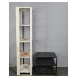 2x The Bid 5 Tier Metal Shelf & Sm Blk Metal Stand